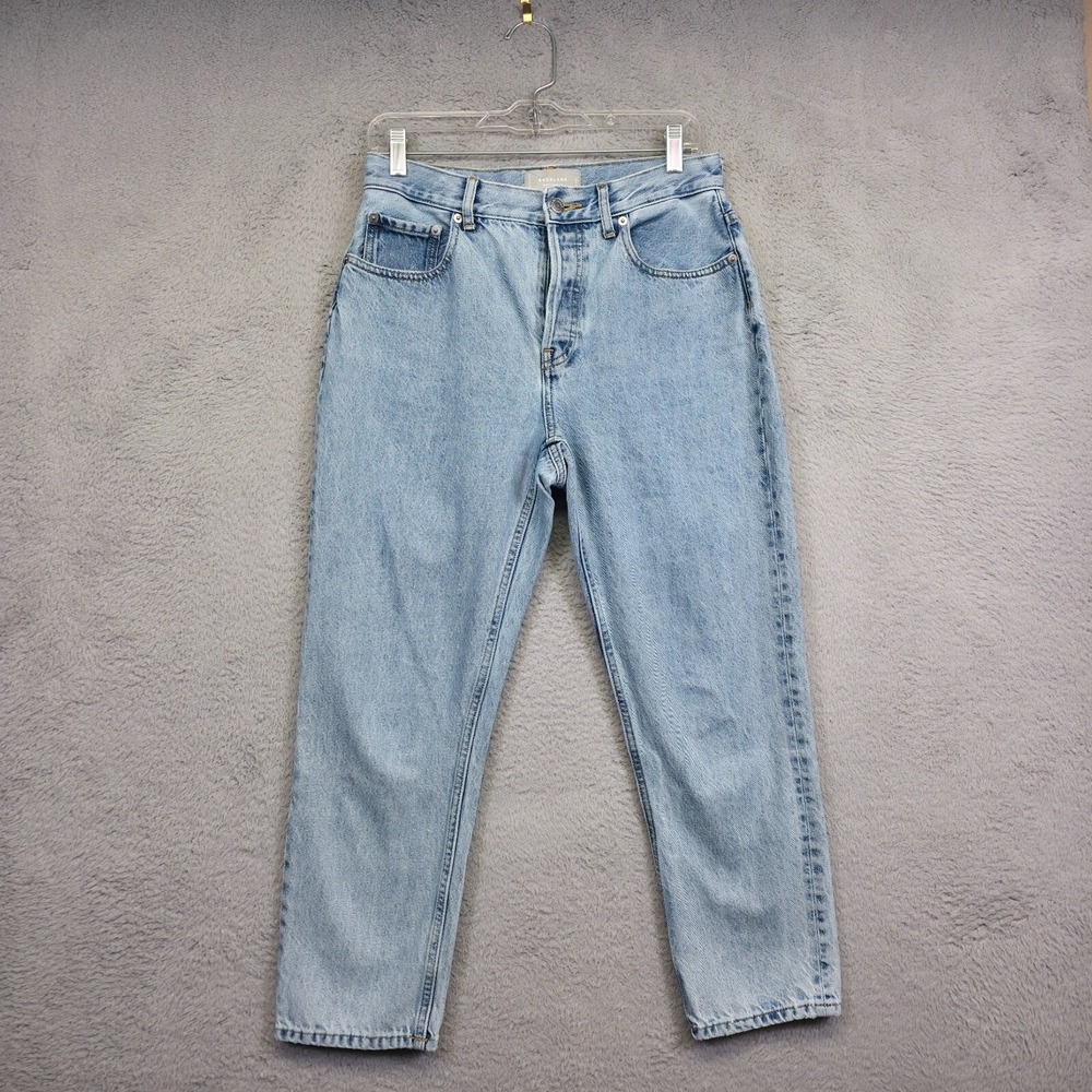 Everlane Jeans Women 28 Blue 90s Cheeky Crop Organic Cotton Light Wash High Rise - Picture 2 of 14